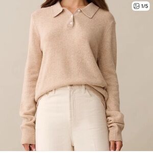 Caara Women's Beige PoloSweater